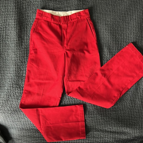 Vintage Dickie’s | Red Trouser Workpants Size 2 - Picture 3 of 6